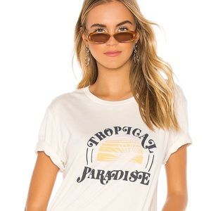 Amuse Society Brand Tropical Paradise Graphic T Shirt Sz: S